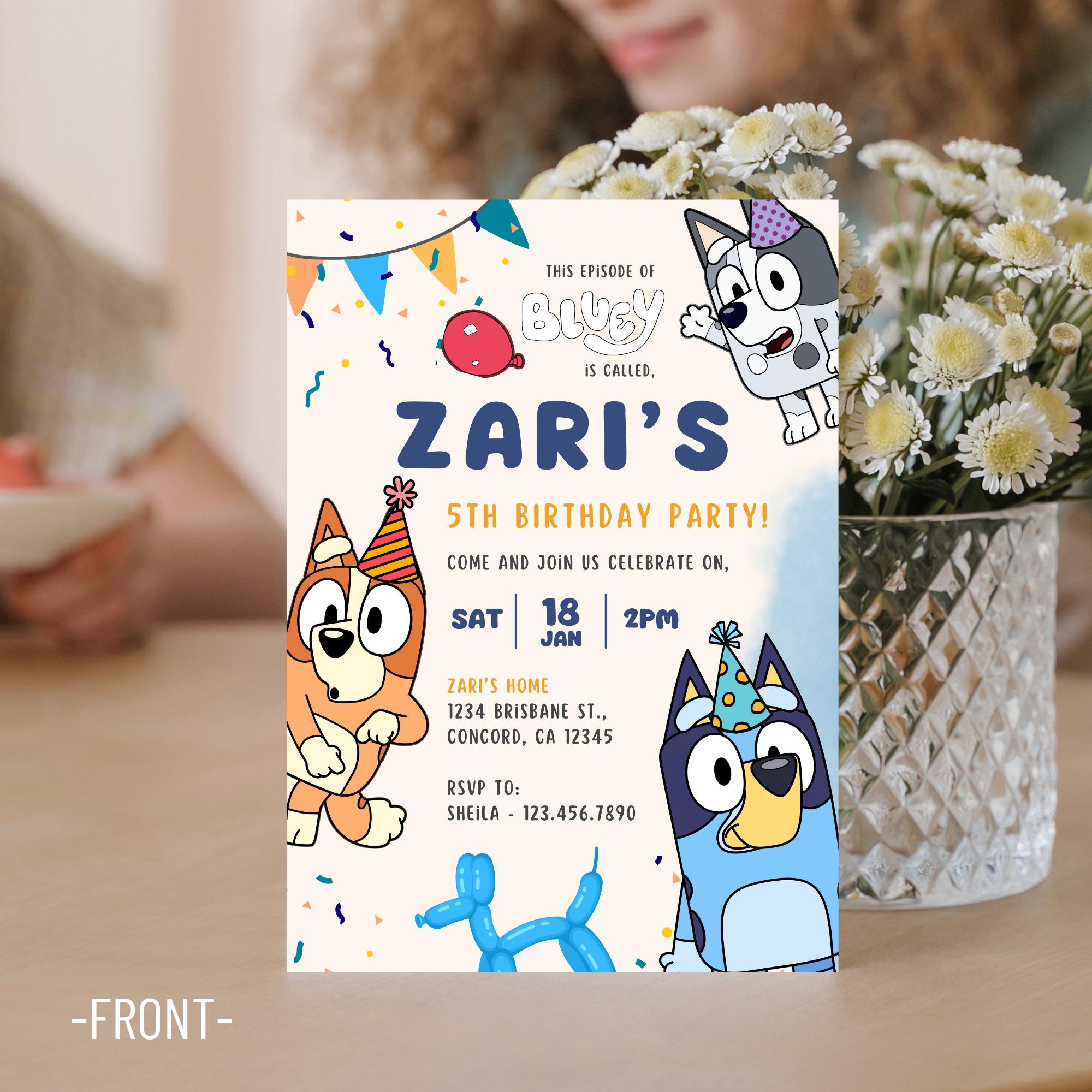 Bluey Theme Editable Template (BD1425BL)