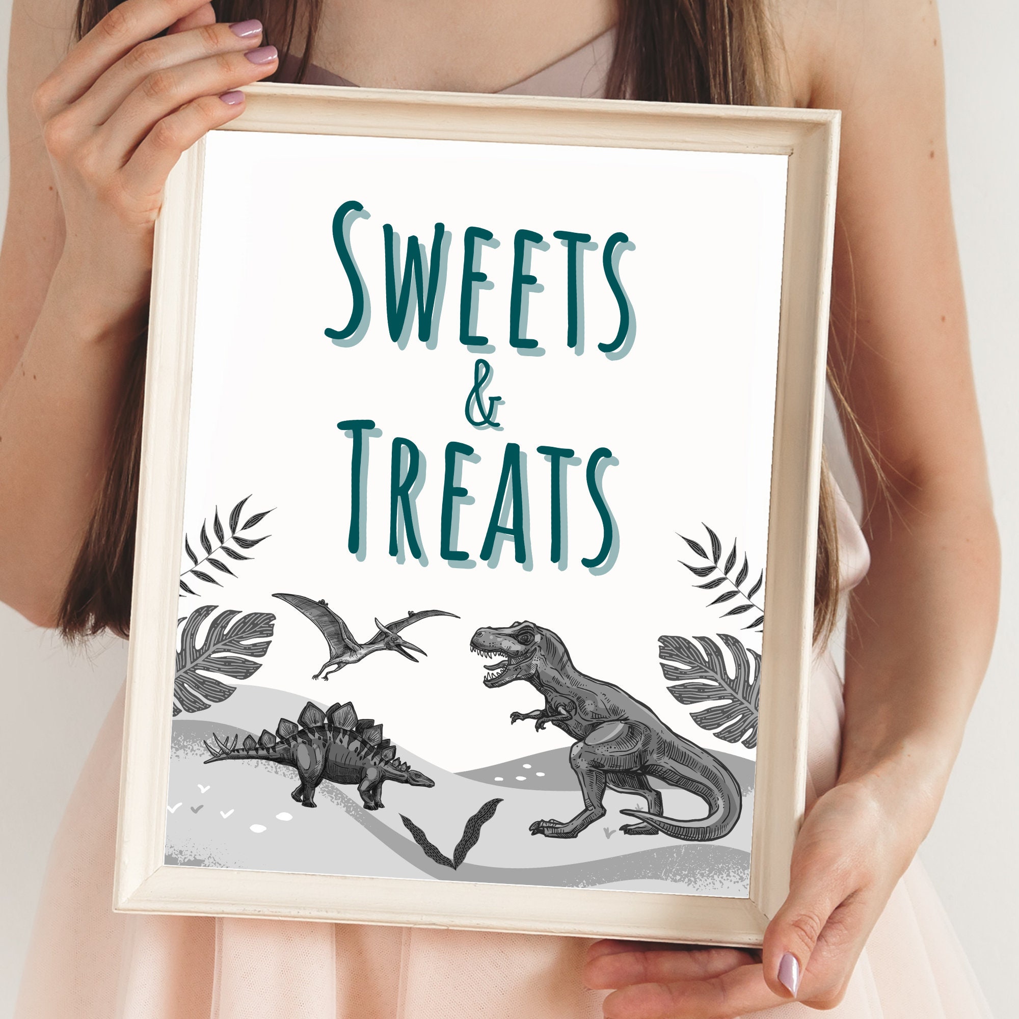 Set of Printable Party Signs/decor DINOSAUR Theme Birthday - Etsy