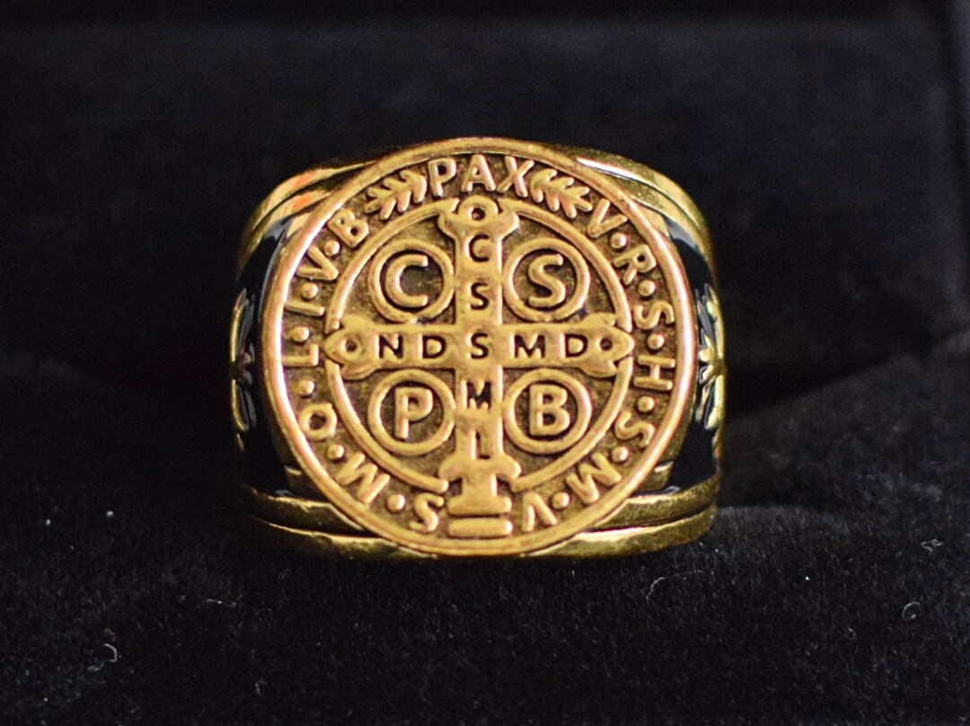 Benedict Ring – Elegant Christianity Saint Benedict Protection Ring ...