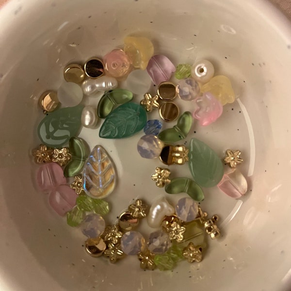 Fairycore Bead Soup - Aesthetic bead and charm mix for crafting, jewelry making, and more!