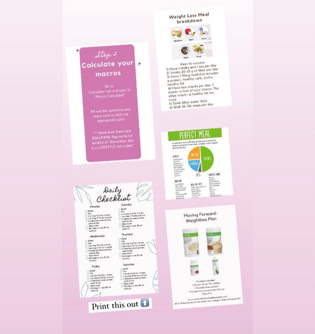 Herbalife Weight Loss Plan 6 Days Etsy