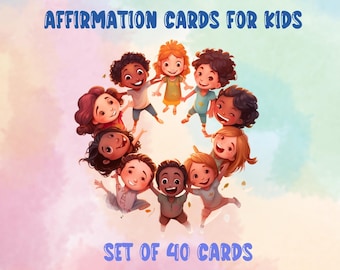 Printable Affirmation Cards For Kids, Inspiration Cards, Motivation Cards, Daily Affirmation, Kids Positivity Cards, Kids Affirmation Cards