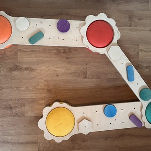 Stacking stones, balance board, balancing board, Montessori balancing board, stacking stones accessories, stacking stones bridge, stepping stone board