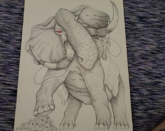 Pencil Drawing Elephant