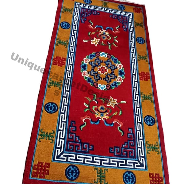 nepali tibten hand knoted 100% newzyland wool, Quality 7/30 (80 knots) meditation rugs for living room /all custom size accept/inbox us