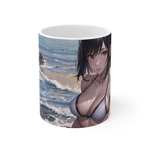 Anime Girl Cup, Anime Girl Mug, Anime Gift for Friend, Anime Cup, Anime Mug, Anime Gift, Gabi de aIDOLSmedia - Taza de cerámica 11oz