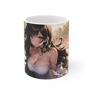 Anime Girl Cup, Anime Girl Mug, Anime Gift for Friend, Anime Cup, Anime Mug, Anime Gift, Elena from aIDOLSmedia - Ceramic Mug 11oz