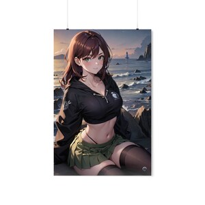 Anime Girl Poster, Anime Gift for Friend, Anime Poster, Amber from aIDOLSmedia - Premium Matte Vertical Poster