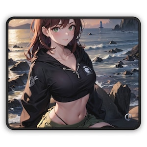Anime Girl Mousepad, Anime Gift for Friend, Anime Mousepad, Anime Gift, Amber from aIDOLSmedia - 9&quot; × 7&quot; Gaming Mouse Pad