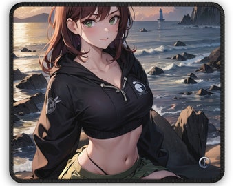 Anime Girl Mousepad, Anime Gift for Friend, Anime Mousepad, Anime Gift, Amber de aIDOLSmedia - 9" × 7" Gaming Mouse Pad