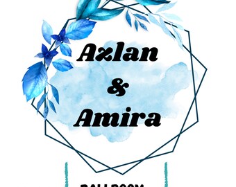 Plantillas en canva 5 diseño tarjeta de invitación de boda tema azul