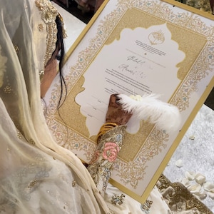 Premium Nikkah Vertrag | Personalisierte Nikkah Nama | Islamischer Hochzeitsvertrag | Personalisiertes, druckbares DIGITALES Nikkah-Zertifikat | Kunstvoll