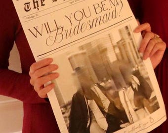 Custom Bridesmaid Proposal template | The Shaadi Times | The Wedding Times | Printable | Editable