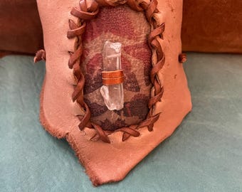 Leather and Crystal Bracelet