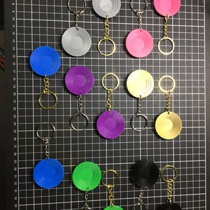 Mini Gold Pan Key Ring 40mm Gold Pan