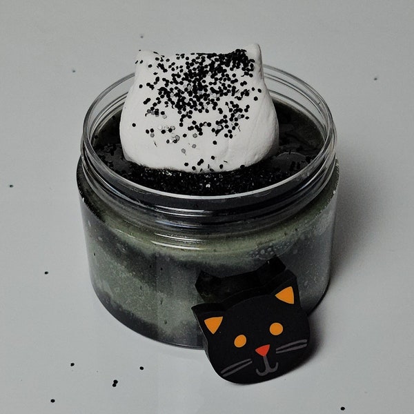 Black Kitty Cat Fur Slime