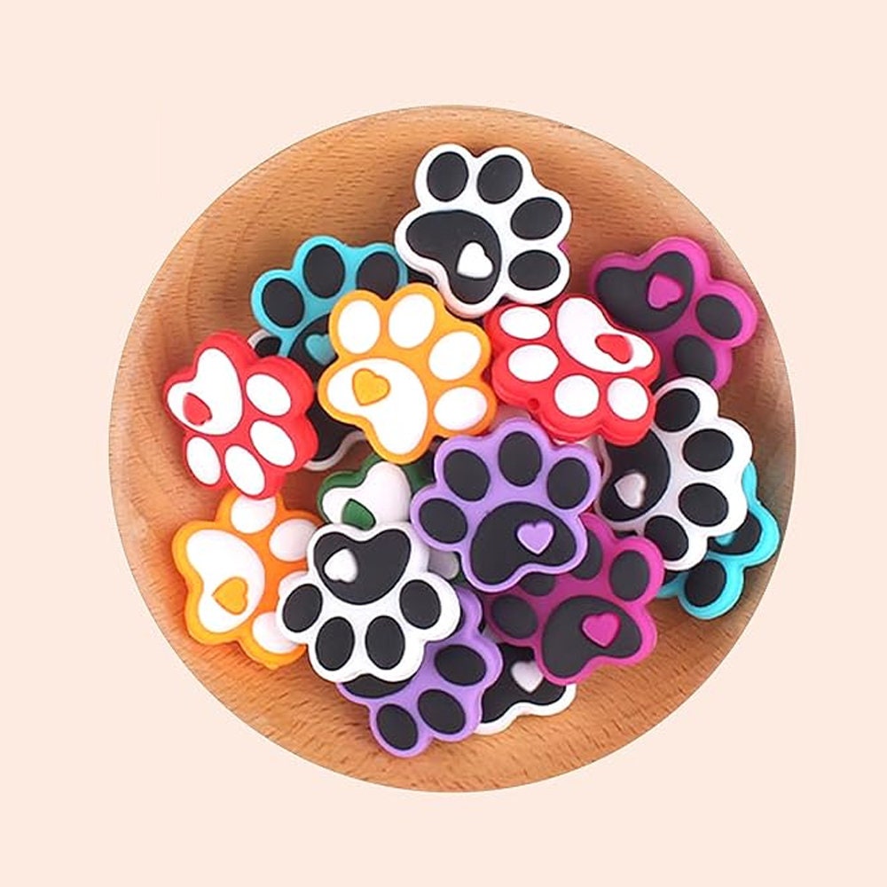 Spring Fever Silicone Bead Mix, Set of 24, Bulk Mix of Silicone Beads,  Silicone Beads, Beaded Pens, Keychain, Beads for Pens, Pen Beads 