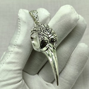 Skull Sheep Horn Beast Pendent, Silver Sheep Skull Pendent