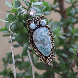 Tibetan Turquoise Pendant: Dainty 925 Sterling Silver Gemstone Jewelry