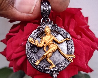 Nataraja Pendant: Dancing Shiva Prayer Box, Antique Locket
