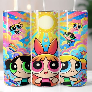 powerpuff sublimation, the powerpuff girls tumbler, powerpuff digital designs, tumbler the powerpuff 20 oz, powerpuff png