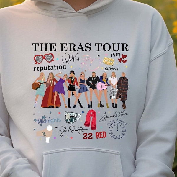 The Eras Tour Hoodie, Eras Hoodie, Concert Gift, Rock And Roll Hoodie, Rock Music Fans Hoodie, Music Lover Hoodie