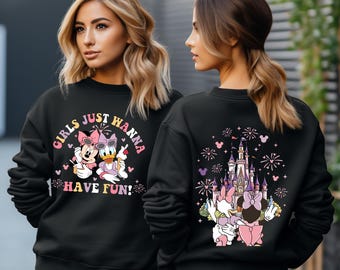 Disney Minnie Daisy Summer Sweatshirt, Girls Just Wanna Have Sun, Disney Besties Hoodie, Disneyworld hoodie, Disney Summer sweater