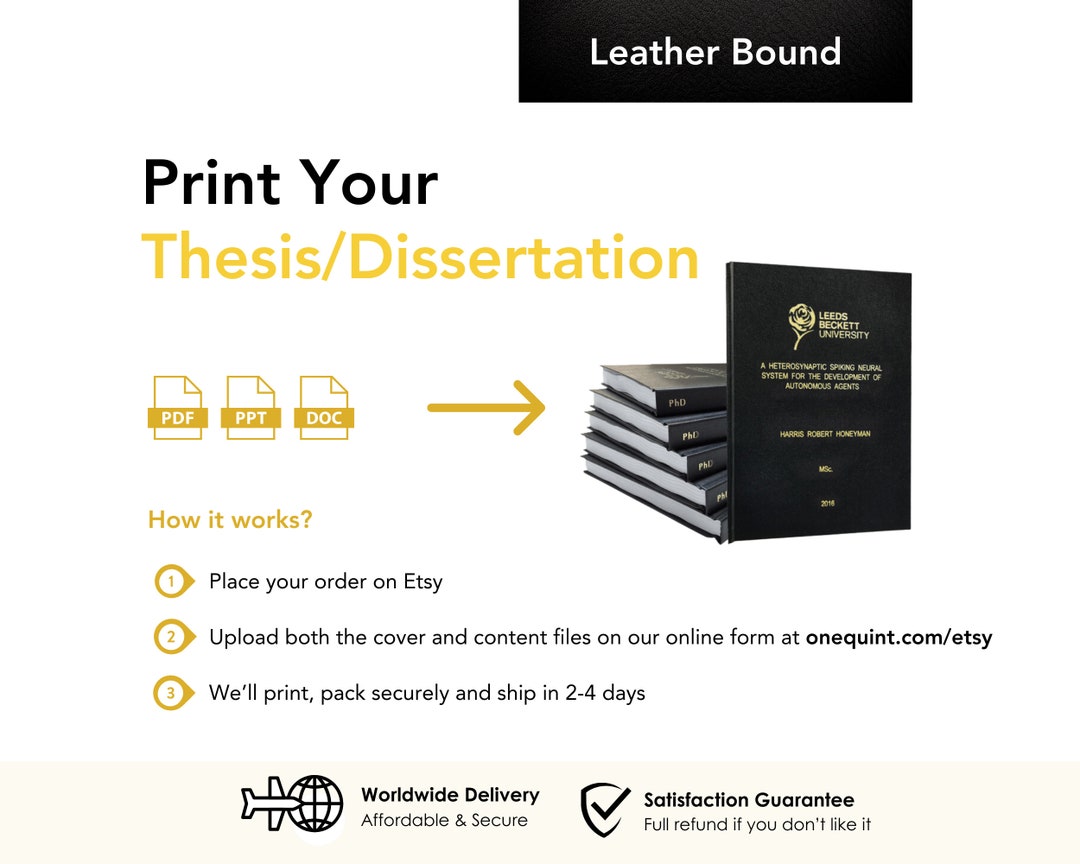 leather bound thesis printing