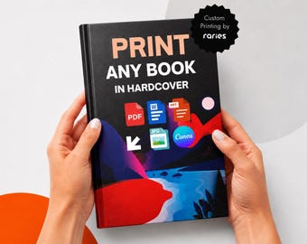 Custom Hardcover Book Printing, Full Color PDF Manuscript Book, Any Size