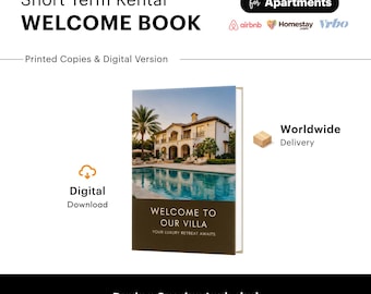 Printed Airbnb Welcome Book: Custom Apartment Rental Guide