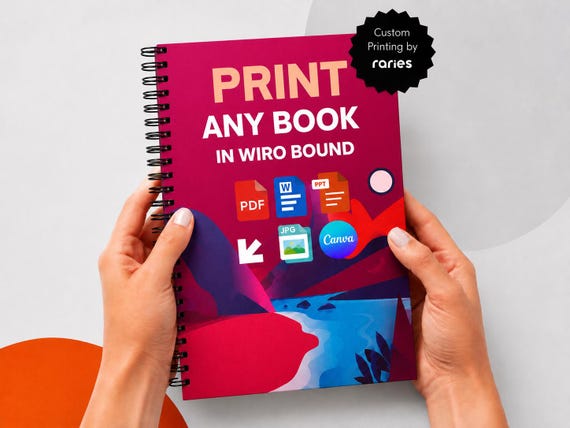 Print Your PDF into a Custom Wiro Bound Book (No minimum quantity, worldwide shipping)