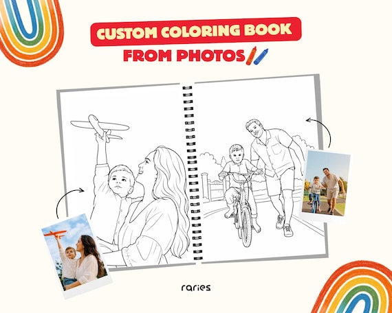 Custom Coloring Book From Your Photos, Spiral-Bound Keepsake