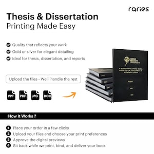 Custom Faux Leather Thesis Dissertation Printing