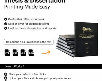 Custom Faux Leather Thesis Dissertation Printing