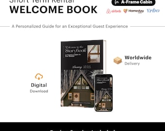 A-Frame Cabin Airbnb Welcome Book: Custom Vacation Rental Guide