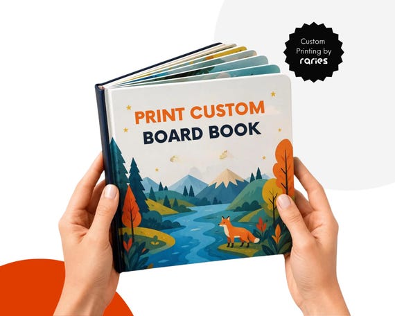 Custom Board Book Printing, Full Color 1.5mm Thick Pages, Print Your Own Book
