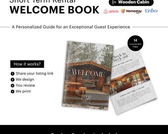 Wooden Cabin Airbnb Welcome Book: Rustic Guest Guide