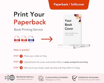 Custom Book Printing (Paperback/Softcover) | Global Shipping | Top Rated on Etsy