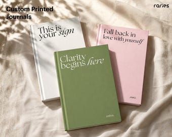 Custom Printed Journals | Personalized Notebook with Your Name | Choose Your Cover Color