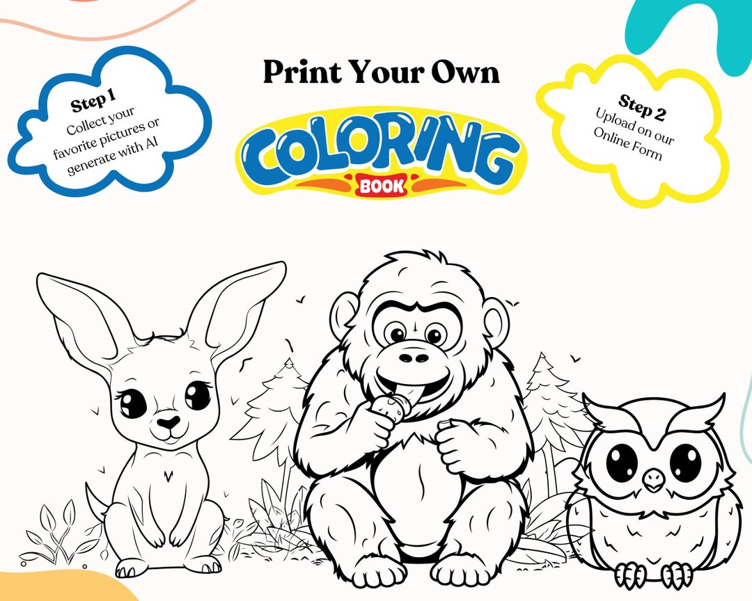 Custom Printed Coloring Book, Custom Coloring Book for Kids ...