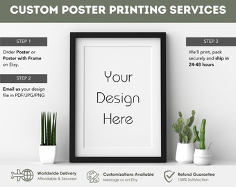 Custom Poster Printing Services, Poster with Frame, High Quality Printing, Art Printing