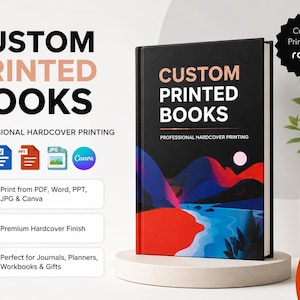 Custom Hardcover Book Printing, Any Size, Full Color (PDF, JPG, PPT) image 7