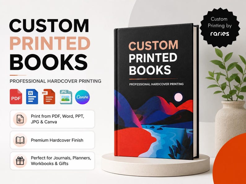Custom Hardcover Book Printing, Any Size, Full Color (PDF, JPG, PPT) image 7