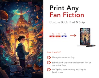 Print Your Favorite Fan-fiction Book | Upload PDF | Global Shipping | Top Rated Service on Etsy