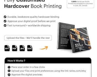Custom Book Printing (Hardcover) | Global Shipping | Top Rated on Etsy