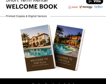 Villa Airbnb Welcome Book: Custom Printed Guest Guide