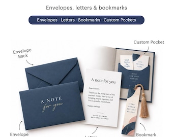Custom Book Inserts – Personalized Envelopes, Letters, Bookmarks & Pockets