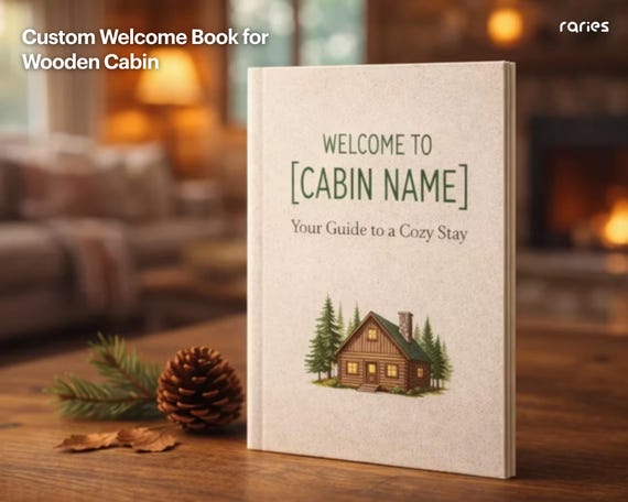 Wooden Cabin Airbnb Welcome Book: Rustic Guest Guide