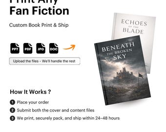 Print Your Favorite Fan-fiction Book | Upload PDF | Global Shipping | Top Rated Service on Etsy