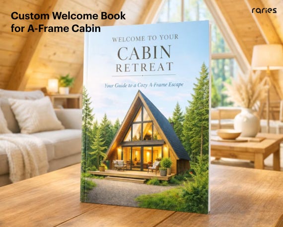 A-Frame Cabin Airbnb Welcome Book: Custom Vacation Rental Guide